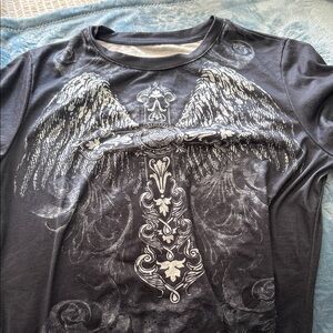 Amazon Black Angel Wing Tee